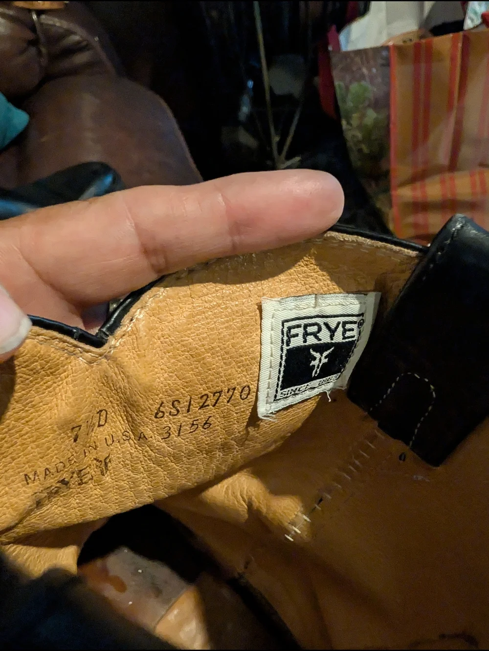 Frye Black Leather Western Pull-On Boots